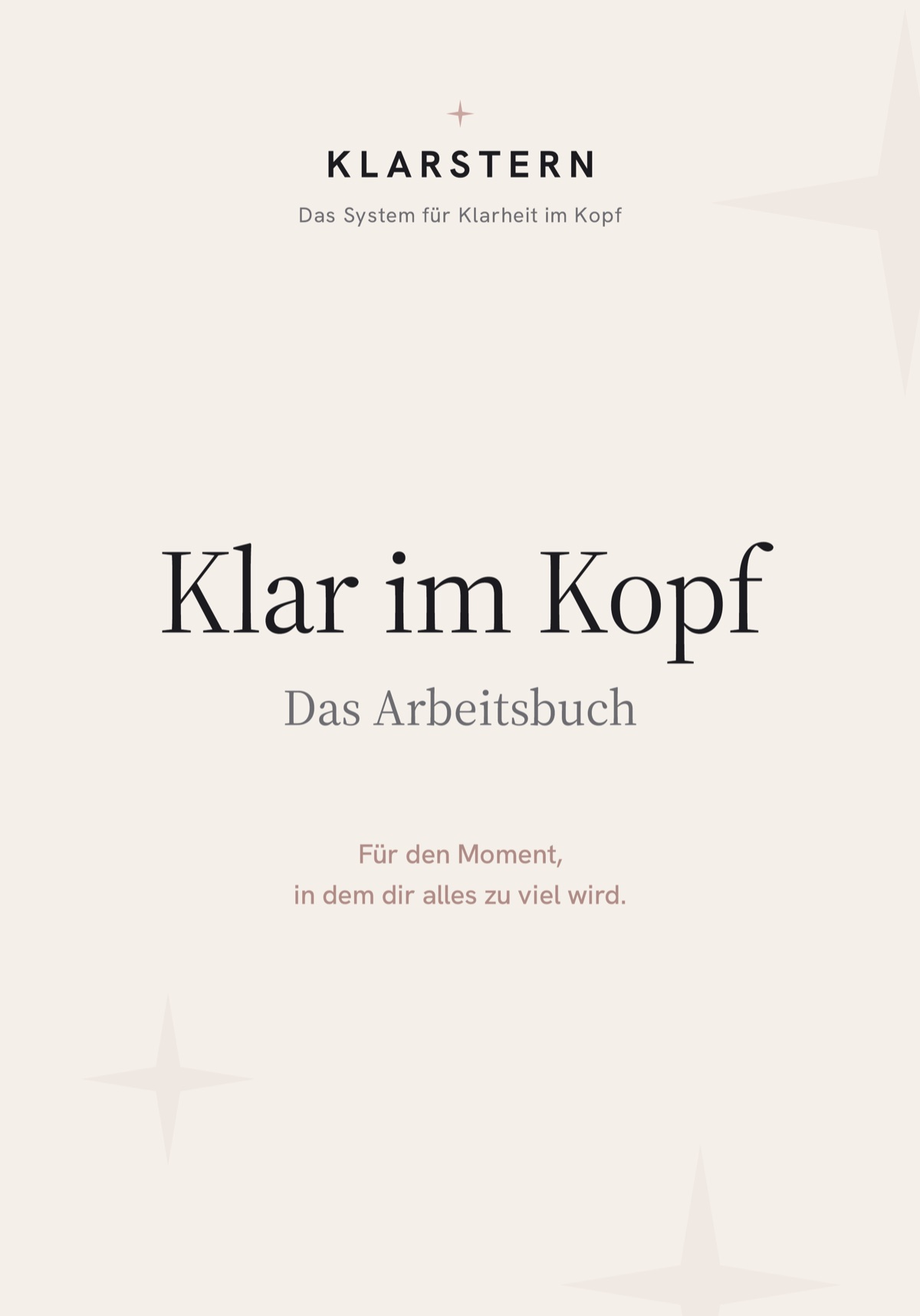 Klar im Kopf — Das Arbeitsbuch von Klarstern